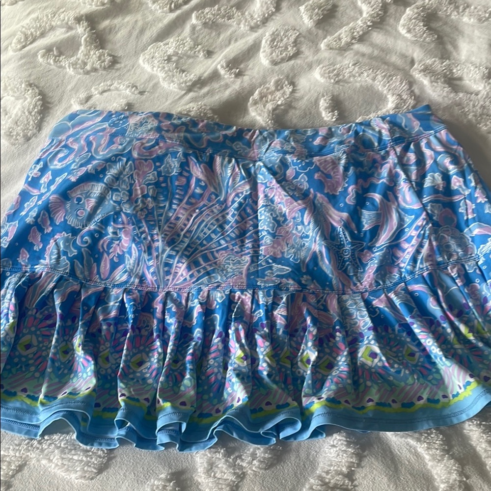 Lilly Pulitzer Blue Bubble Mini Skirt Resort Wear